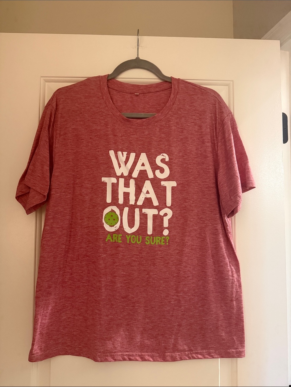 Kids' Heather Red Graphic Tee - "Was That Out?"